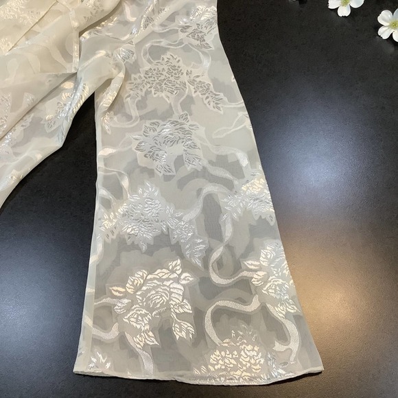 Vintage Victoria’s Secret Gold Label 2 Piece Sheer White Bias Gown & Top Set - Picture 6 of 16